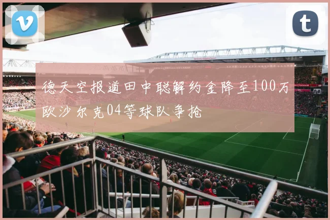 德天空报道田中聪解约金降至100万欧沙尔克04等球队争抢